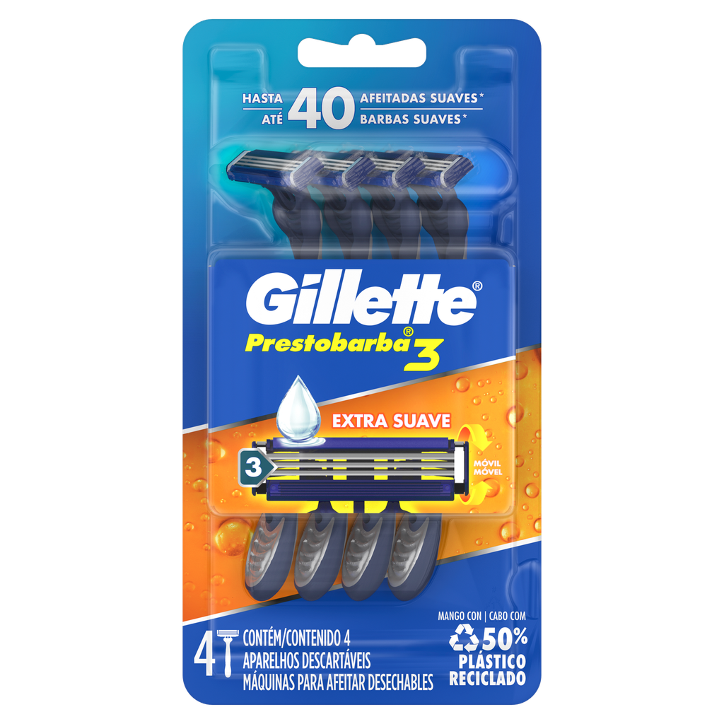 GILLETTE BLISTER PB3X4UN MASC 46 G x 36 Uds.