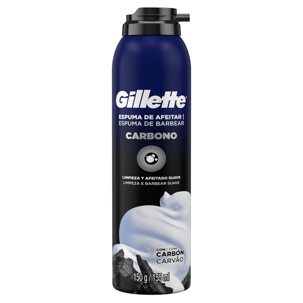GILLETTE ESPUMA CARBONO 150G x 12 Uds.