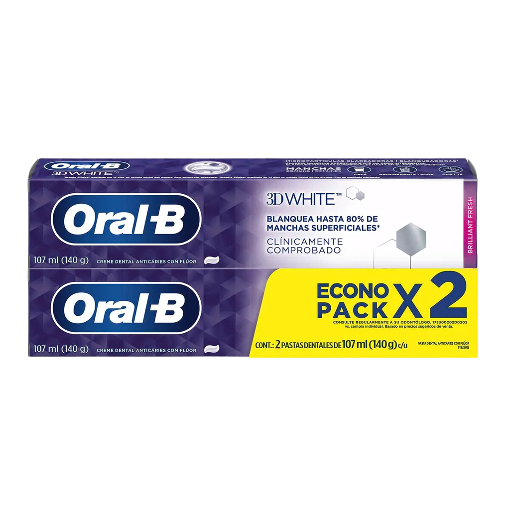 ORALB CREMADENT 3D-WHITE 2PACK 200G x 12 Uds.