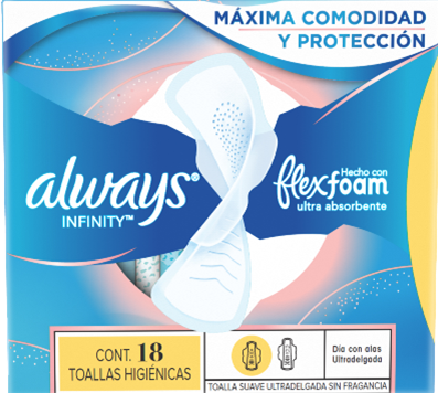 ALWAYS INFINITY DIA 18 UND 89 G x 12 Uds.