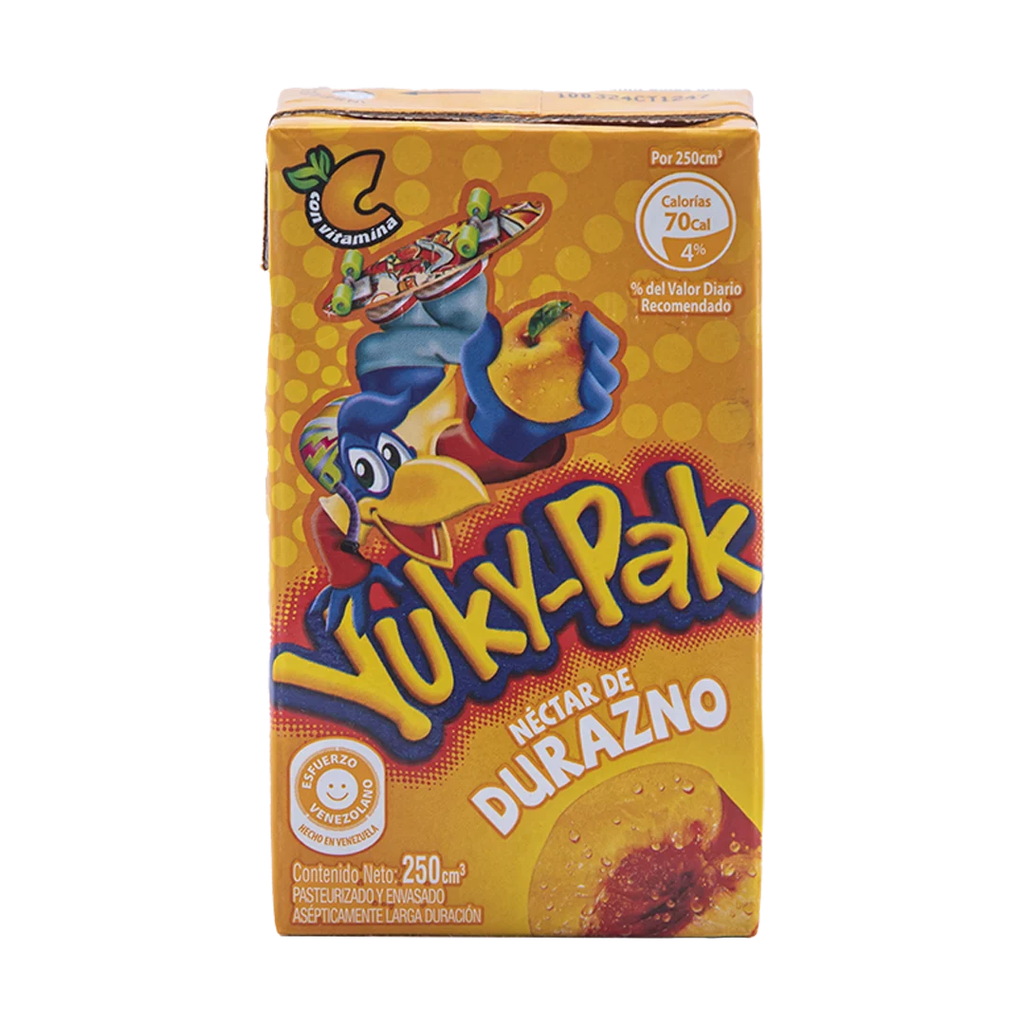 YUKYPAK DURAZNO LD 250 ML x 24 ml